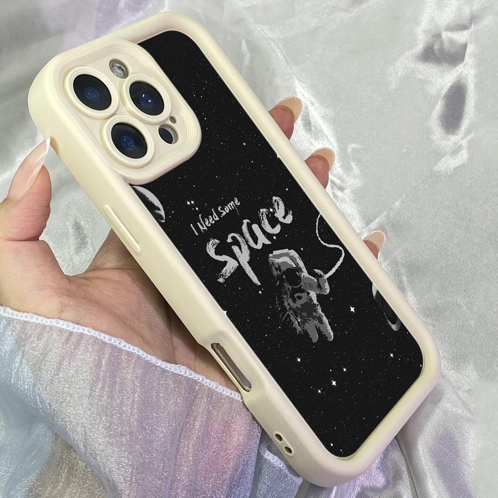 JT290 I Need Some Space Astronaut for iPhone 17 16 15 14 13 12 Pro Max Samsung S26 S25 Ultra A17 A16 A07 A56 A06 A15 Xiaomi 15T Redmi 15c Soft Case
