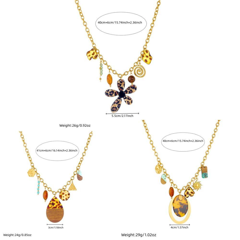 Gold Tone Multi Pendant Necklace Multi Charms Boho Jewelry Statement Chain Necklace  Daily Wear