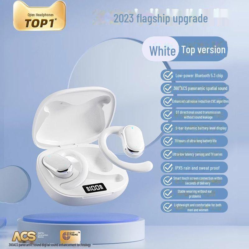 X93 Bluetooth 5.3 Ear-Hook: New Model, High-Quality Sound, Comfortable Fit, Digital Display, Long Battery Life