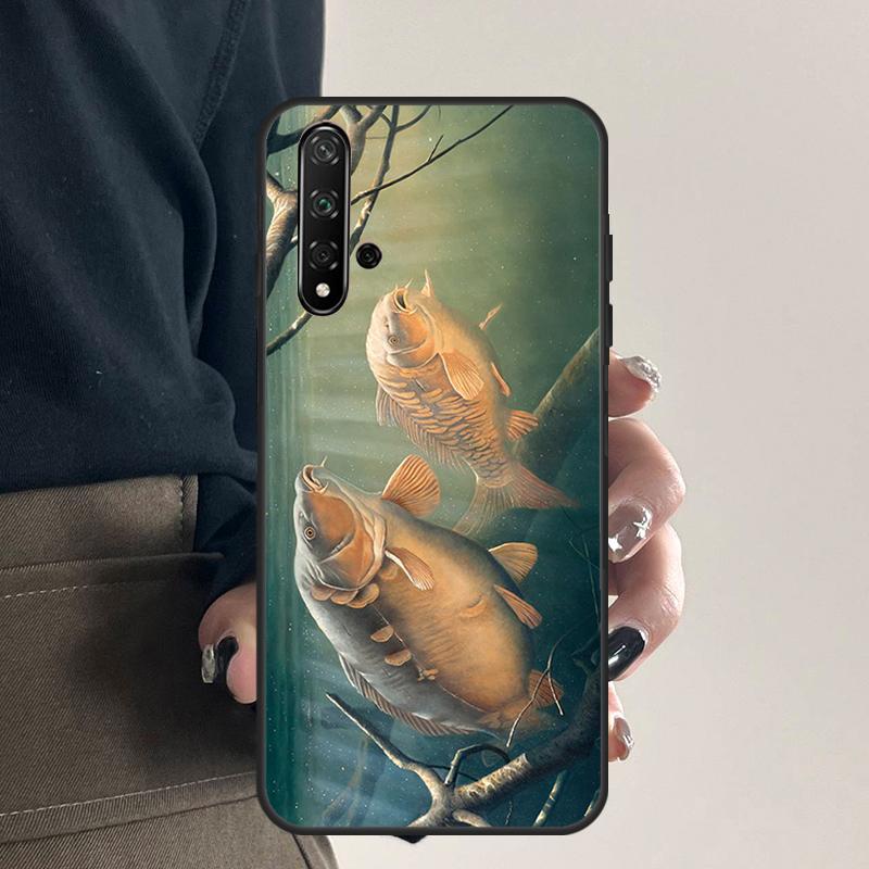 Carp Fishing For Huawei Nova 9 10 SE 5T 12s 12i 11i Y91 Y90 Y60 Y70 Y72 Y61 P20 P40 P30 Lite P60 Pro Case