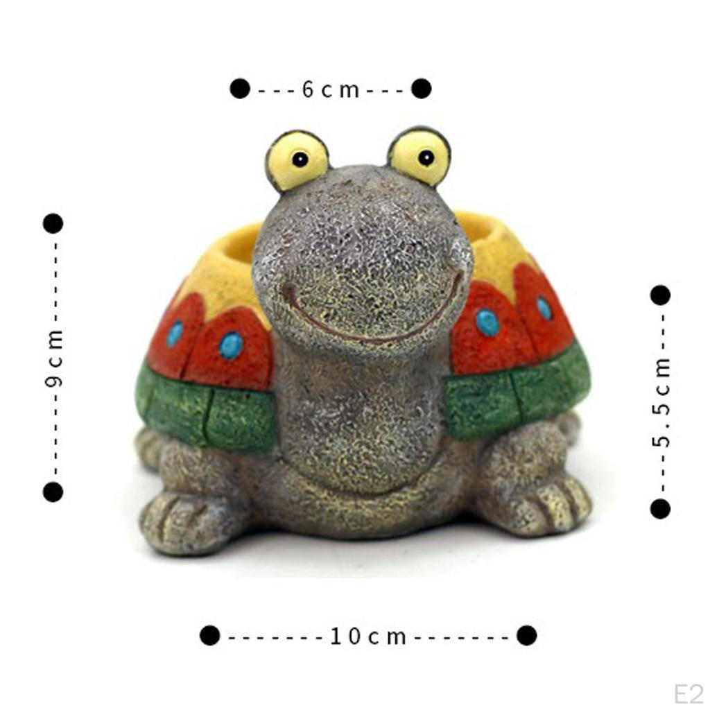 Resin Turtle Pot Micro Landscape Small Planter Decor Flowerpot Container Box