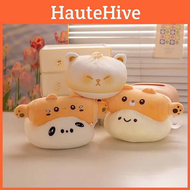 Cartoon Roll Dough Milk Yellow Cat Plush Toy Girl Children Tabletop Decoration