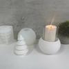 Artistic Home Decoration Candle Holders Mold Elegant Craft Silicone Molds for Epoxy Resin Sphere Shape Candle Holders