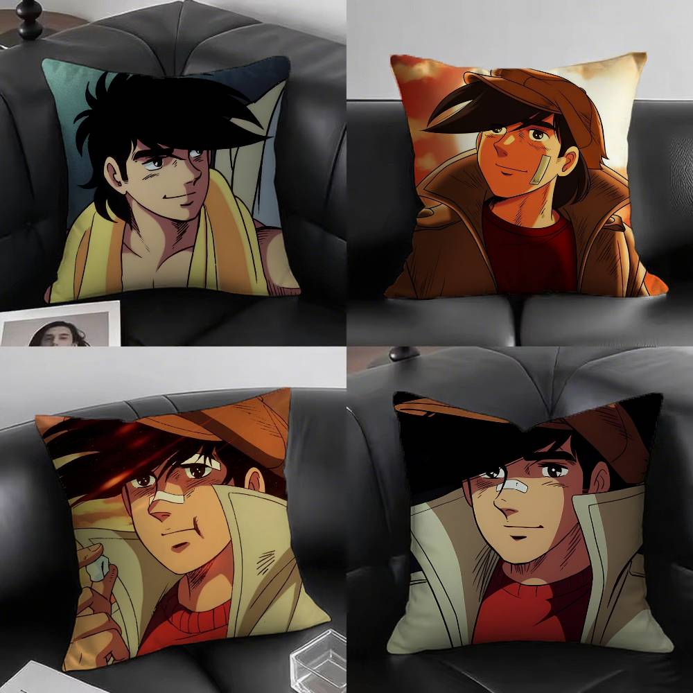 Anime JJoe YYabuki Pillow Case Fashion Square Pillowcase Bedroom Sofa Room Ins Decoration Leisure