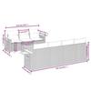 VidaXL Salon de Jardin avec Coussins 8 pcs, Canapés de Terrasse, Ensemble de Meubles de Patio, Mobilier d'Extérieur, Gris 3226648