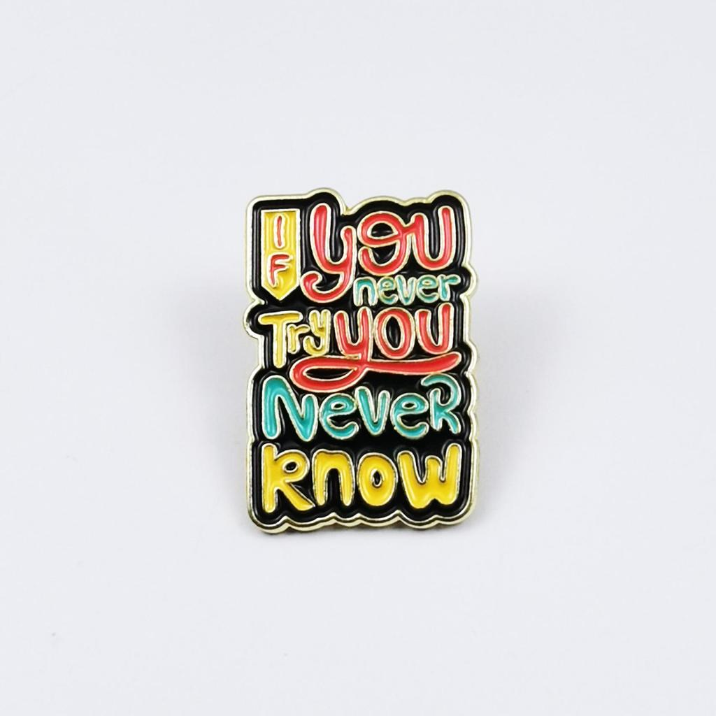 Geometric English Letter Brooch: Creative Lapel Pin & Versatile Backpack Accessory.