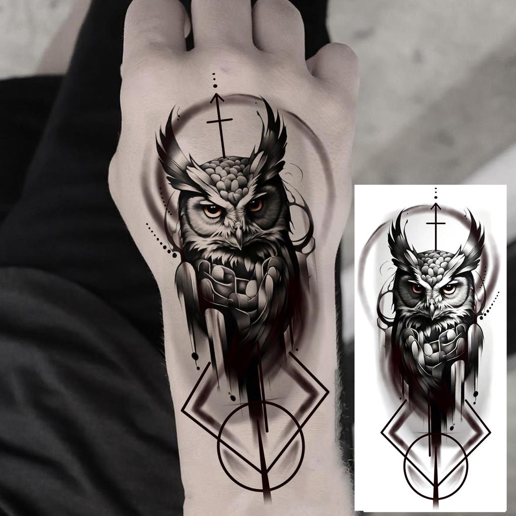1 Sheet Scary Skull Grim Reaper Temporary Tattoos For Men Women Hand Arm Forearm, Realistic Fake Tattoo Sticker Halloween Tatoos
