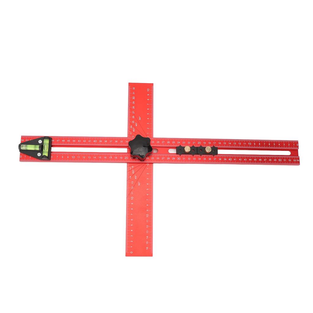 Drilling Positioning Ruler 2 In 1 45 Degrees and 90 Degrees Punch Locator Drill Guide for Woodworking