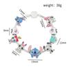 Lilo & Stitch Cartoon Zinc Alloy Bracelet, -style DIY Beaded Cross-border Jewelry, New Viral Adjustable Couple Bracelet