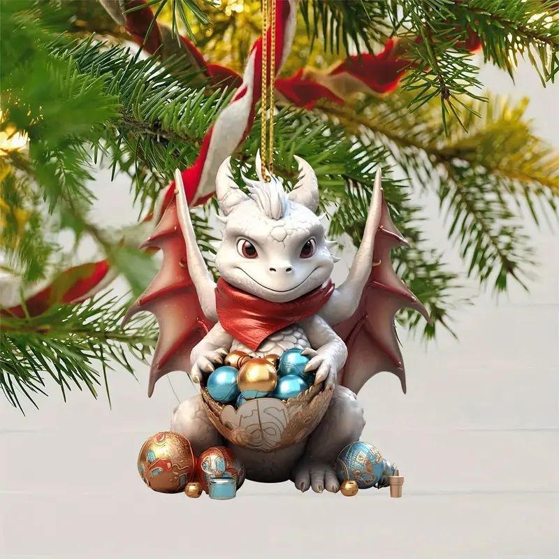 Colorful Acrylic Dragon Egg Holiday Decor For Car Interior Cute Cartoon Style Hanging