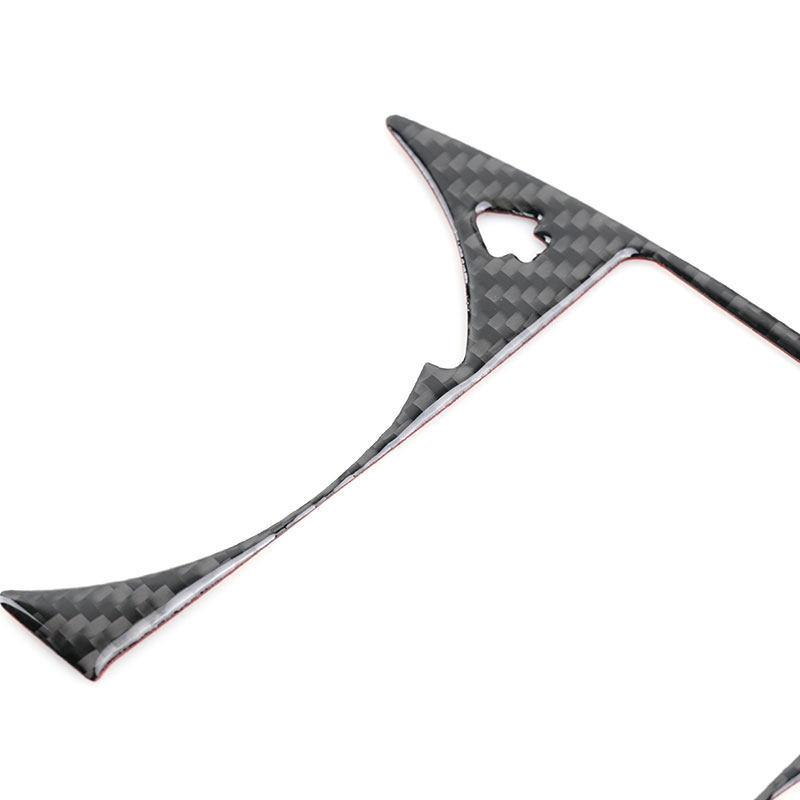 For Mercedes Benz C Class W205 2015- Soft Carbon Fiber Car Interior Dashboard Panel trument Speedometer Frame Cover Trim