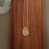 Oval Natural Citrine Pendant Necklace - Retro, Personalized, Versatile Luxury Sweater Chain