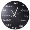 Modern Wall Clock with Equation Numbers for Math For Teachers Students and Engineers Black 30x30 cm Battery Powered