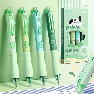 Kawaii Aesthetic Thermal Eraser Pen Black Blue Ink Cute Erasable Gel Pen Cartoon INS 0.5mm Writing Pen Office Supply