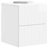 Wall Mounted Nightstand High Gloss White 33 x 34.5 x 40 cm