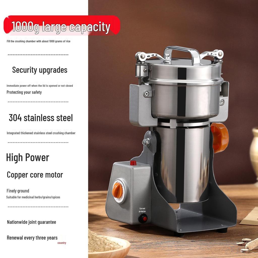 Chinese Medicinal Herb Ultra-Fine Grinder: Small Household Powder Crusher for Dry Materials