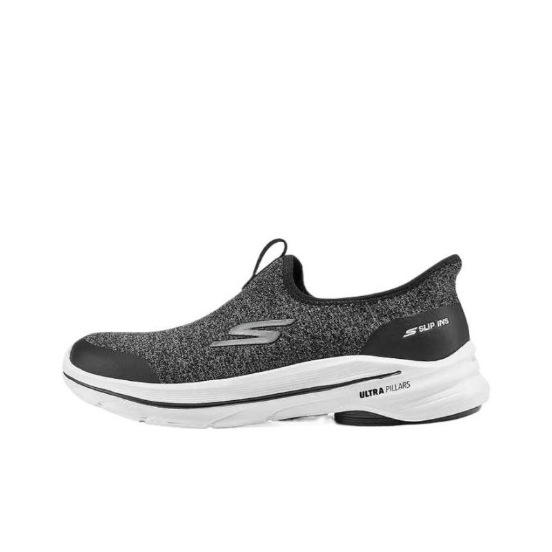 Skechers Slip-ins Women Soft Elastic Sports Walking Shoes 125933-BKGY 35