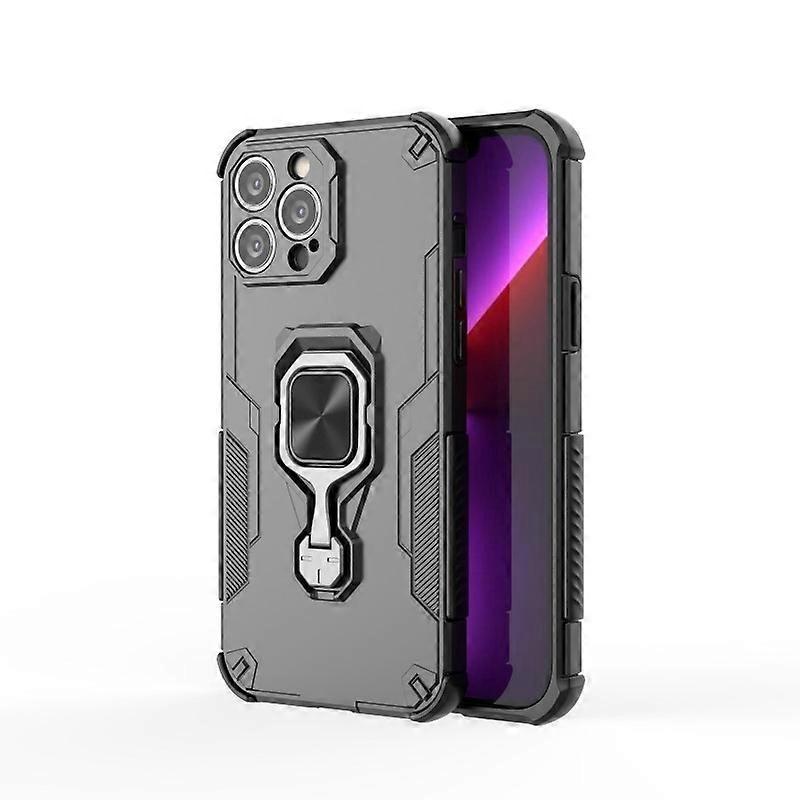 Compatible For iPhone 14 Pro Max Phone Case WANLONFENG PC TPU Back Cover Kickstand with Tempered Glass