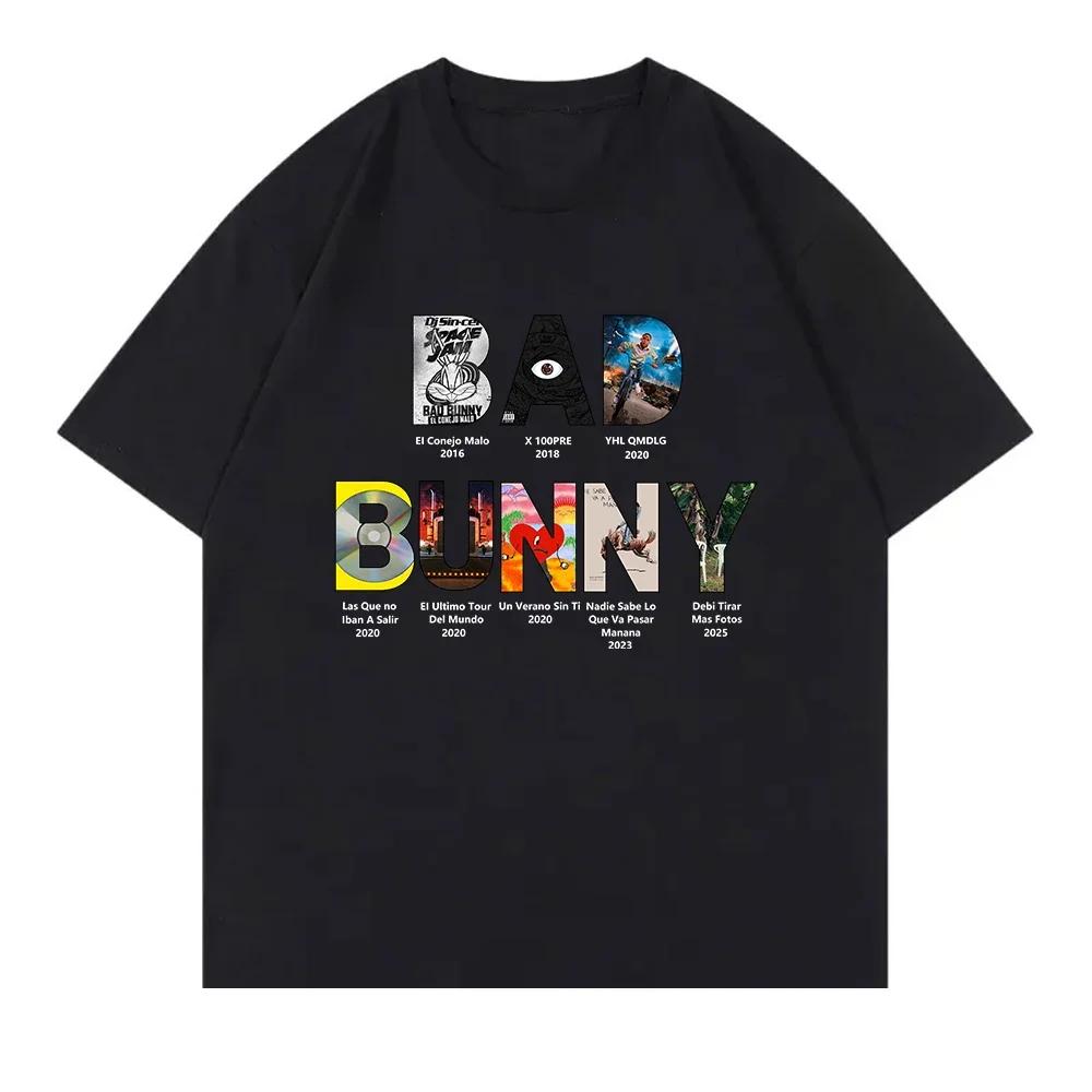 BAD BUNNY DeBÍ TiRAR MáS FOToS TShirt All Album Women Clothing Retro Harajuku High Quality Clothes Fans TShirts