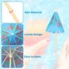 Cocktail Umbrella Picks, 50-Pack Drink Umbrella Toothpicks, Colorful 4-inch Paper Umbrellas for Drinks, Mini Umbrella Toppers, Tiny Umbrella
