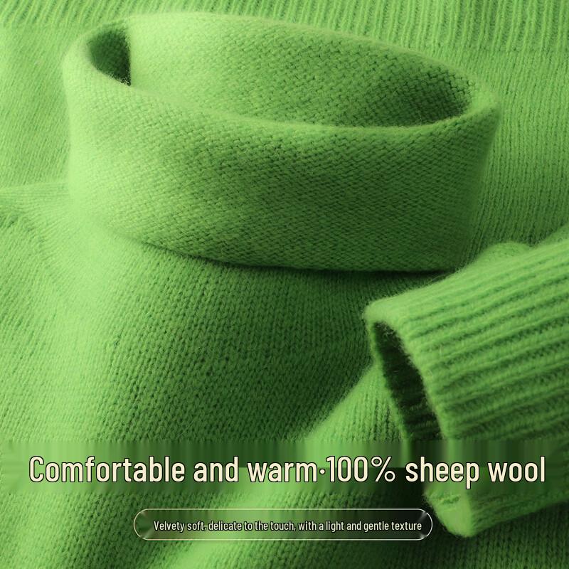 Snowflying Women s 100% Merino Wool High-Neck Thickened Sweater L