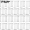 Clear Plastic Empty Jars with Lids Transparent Small Items Wide-Mouth Refillable Storage Containers Festive Party Decor Storage Jars