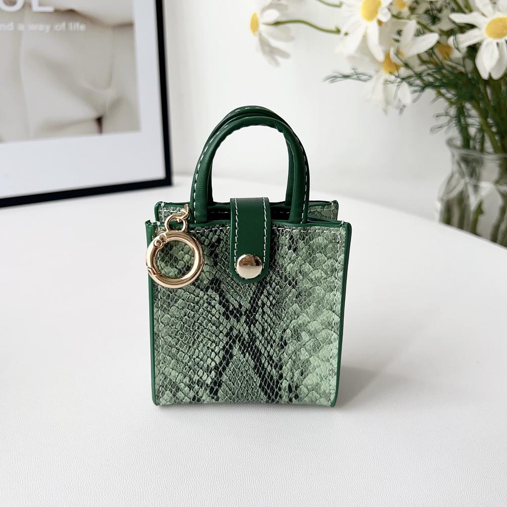 Light Luxury Trend Brand Serpentine Crossbody Lanyard Handbag Leather Wireless Bluetooth Headphone Cover for Airpods 4 3 2 1 Pro 1 2 Shockproof Case