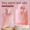 Explosion-Proof Faux Rabbit Fur Hot Water Bottle & Hand Warmer for Girls – Heat Compress for Stomach & Feet