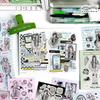 20-Sheet Cute Sweet Cartoon Girl Sticker Book, Adorable Character & Pastel Color Designs, Self-Adhesive for Journal DIY
