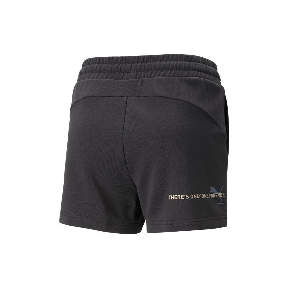 Puma Solid Color Logo Print Lace-Up Sports Straight Leg Shorts Women Shorts Grass-Gray 675648-75