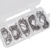 50PCS 2# 1# 1 0# 2 0# 3 0# High Carbon Steel Fishing Jig Hooks Set Fish Tackle Accessory Black