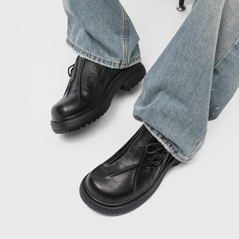 Mode Derby dicksohlige Herren Lederschuhe Mode Designer Styles Party und Arbeit Tägliche Freizeit und Business Anzugschuhe für Erwachsene 38-46