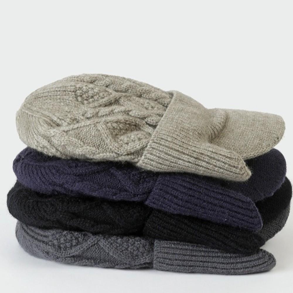 Thermal Earflap Cap Thick Knitted Hat Soft Winter Beanie Hat Outdoor