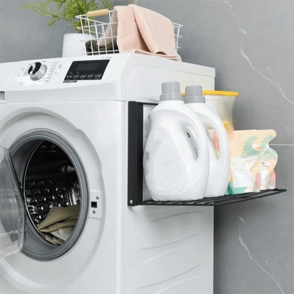 No Punching Magnetic Folding Storage Rack Heavy Duty Metal Side Shelf  Kitchen