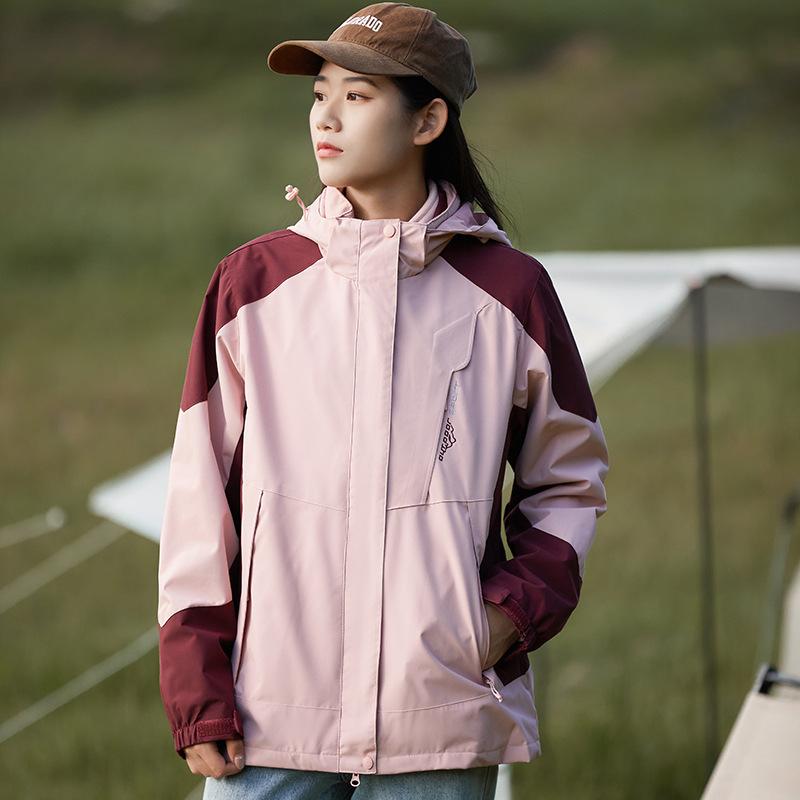 Mountain Couple Jacket Men's and Women's Three-in-one Removable Two-piece Set Custom Windproof and Waterproof Outdoor Trendy Jacket