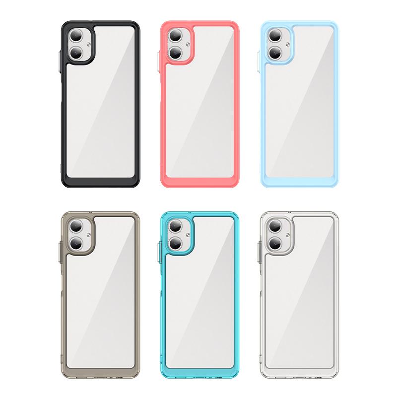 Etui Pokrowiec na Samsung A06 Samsung Galaxy A06 Capas Nowy Wstrząsoodporny Bumper na Telefon Przezroczysta Kolorowa Ramka Przezroczysty Samsung A06 A 06