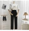 1116 Suit Wide-leg Pants Women's Spring and Summer Thin High-waisted Drape Black Thin Loose Straight Casual Pants