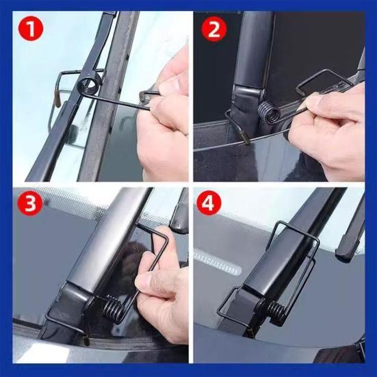 Windshield Wiper Arm Pressure Spring Booster Improved Visibility Universal Easy To Install Car Window Wiper Arm Pressure Spring Kit