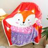 Soft Cartoon Fleece Blanket Toddlers Nap Time Double-Layer Sherpa 100x140cm Kids Bedding