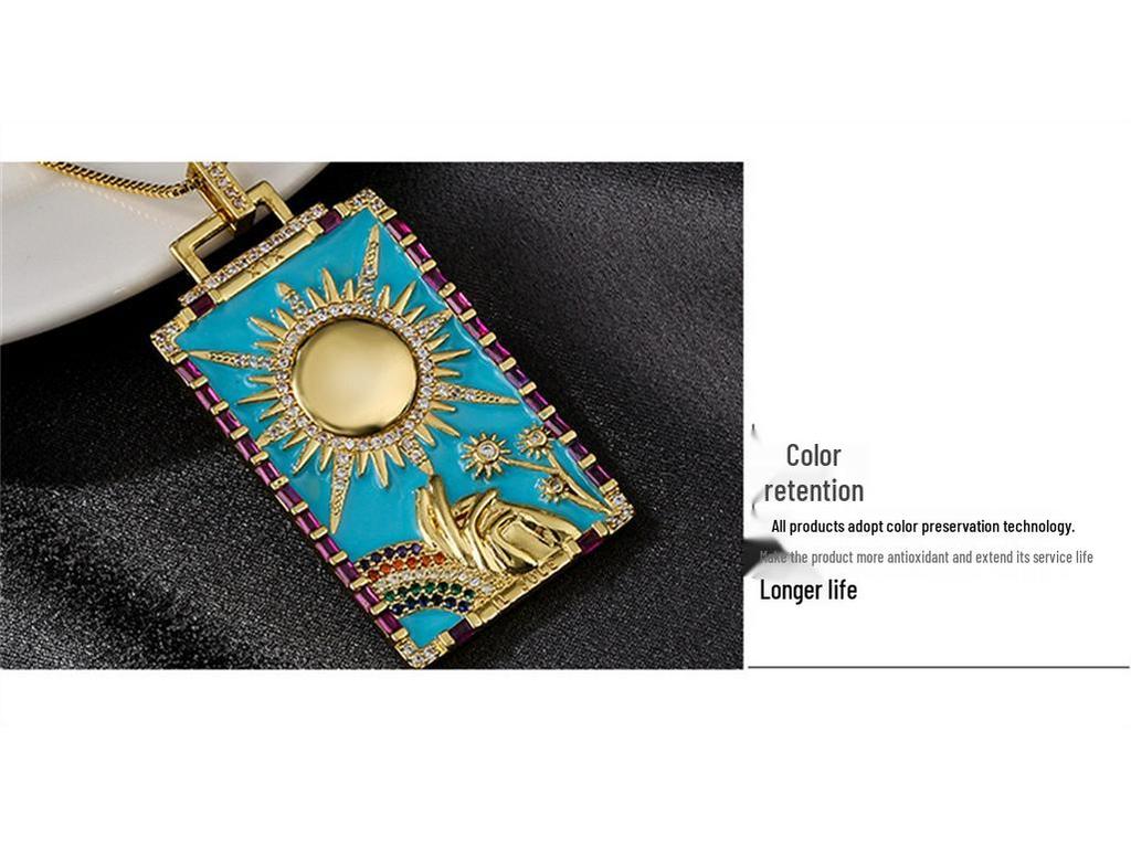 Pozłacana bransoletka z cyrkoniami i okiem proroka dla kobiet - Unikalna biżuteria w stylu INS