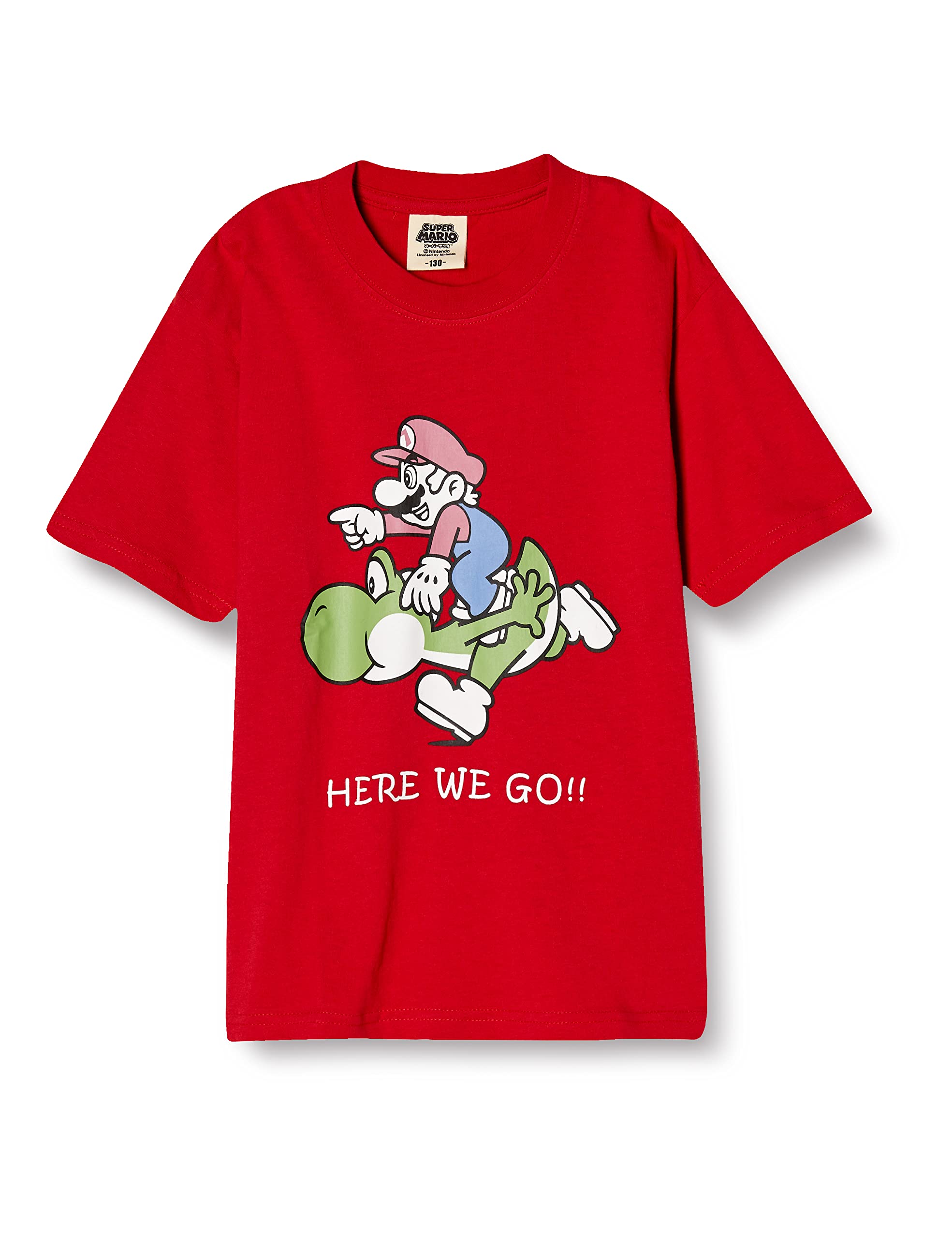 

Футболка с коротким рукавом Mario Yoshi Character Goods Retro Boys 22813559 красная 2 140 [Super Mario]