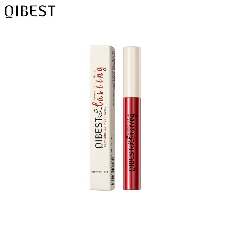 QiBest Non-Stick Lip Glaze Matte Matte Liquid Lipstick Non-Fading Lip Gloss