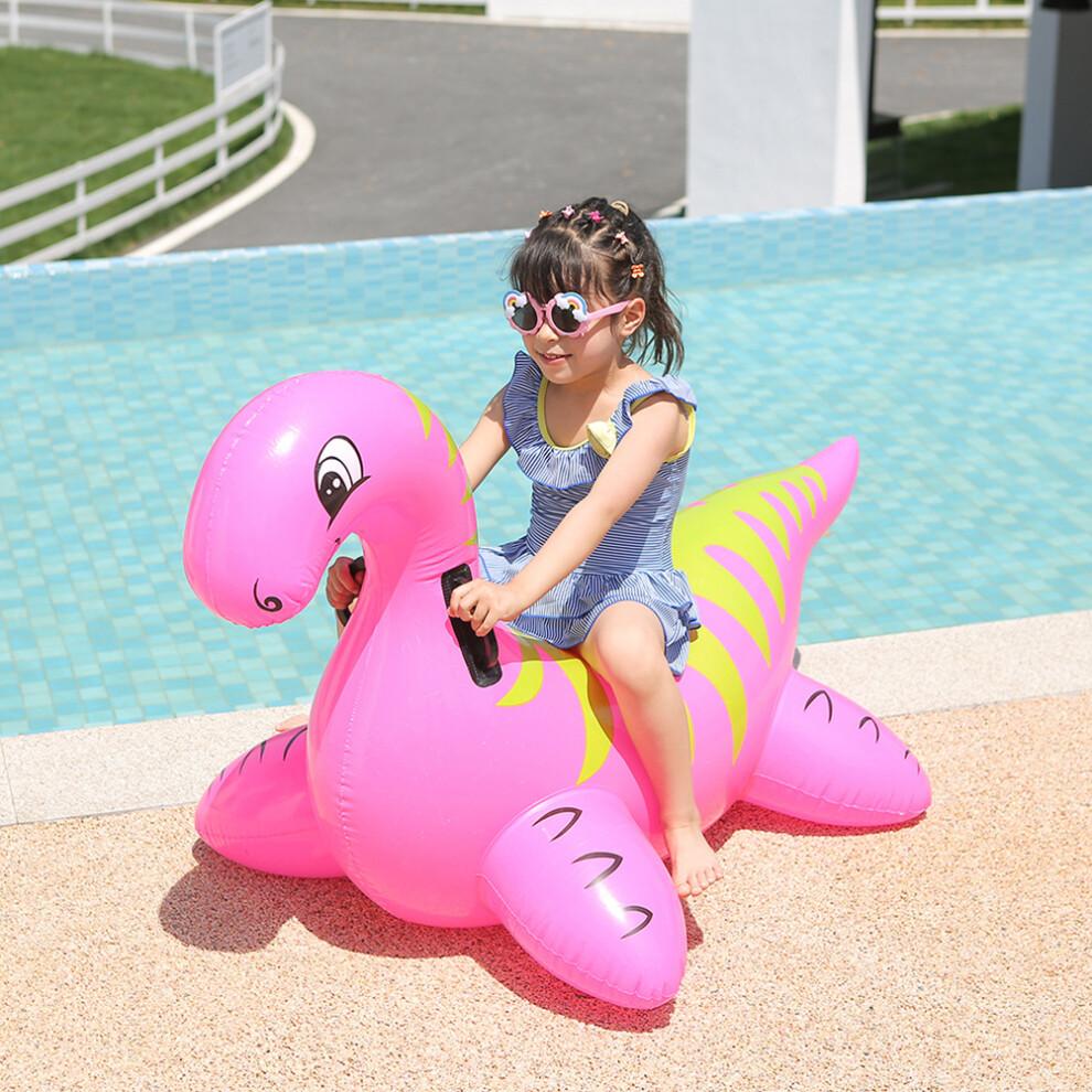 Bouée gonflable dinosaure flottante pour piscine, expérience stable pour enfants et adultes, double poignée gonflable pour s'amuser dans la