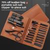 Nail Care Kit 16pcs Stainless Steel Manicure Set For Home Use