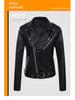 2022 Women's Short PU Leather Motorcycle Jacket - Spring/Autumn Fashion