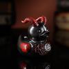 Gothic Satan Duck Statue Goth Punk Duck Sculpture Rock Duck Figurine Decor Collectible Figurines Satanic Duck Tabletop Ornaments