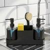 Sponge Holder Kitchen Soap Dispenser Refillable Hand Soap Dispenser 2 in 1 Set Storage Tray  Hotel