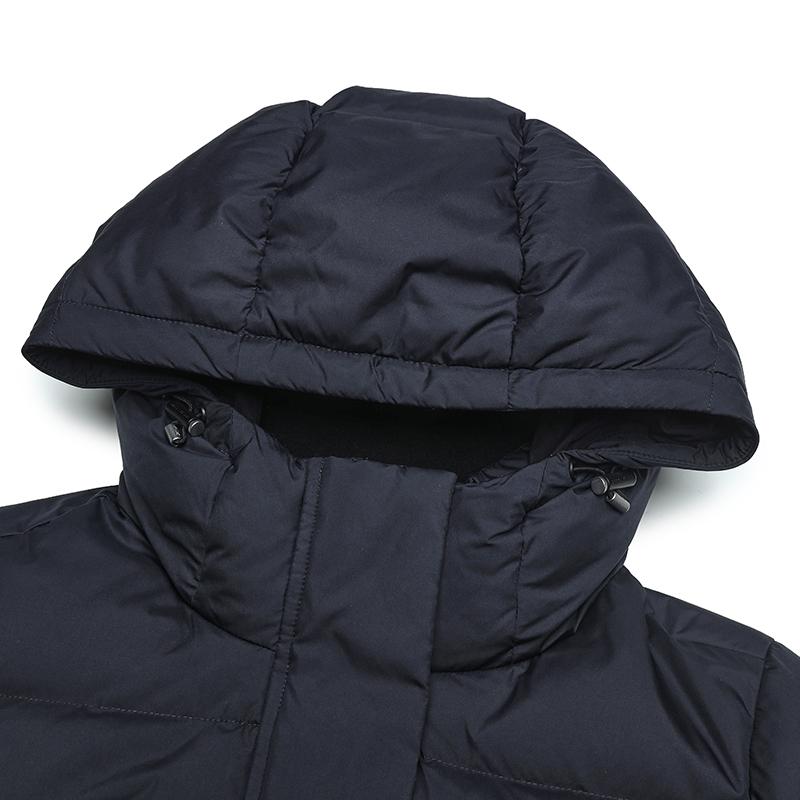 Fila Fleece Casual Warm Hooded Down Jacket Women Outerwear Legendary-Blue F11W448901FNV