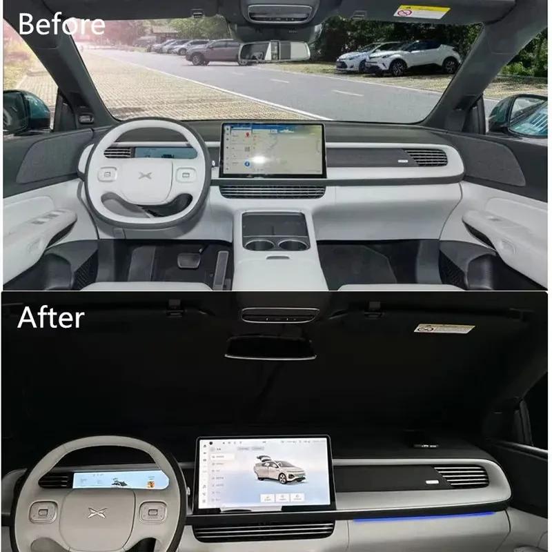 Tetto Apribile Parasole Tessuto Ghiacciato Vetro Tetto Auto Anteriore Posteriore Tettoia Isolamento Termico Parasole Per XPeng G6 Accessori Interni