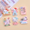 10Pcs Cartoon Resin Cute Animal Cats, Bow, Game Console Style Hairpin Scrapbook Craft Diy Miniature Ornament Accessories A34